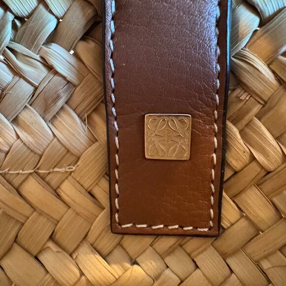 Loewe Anagram Basket Small Bag Natural Straw Tan Leather - Picture 5 of 11